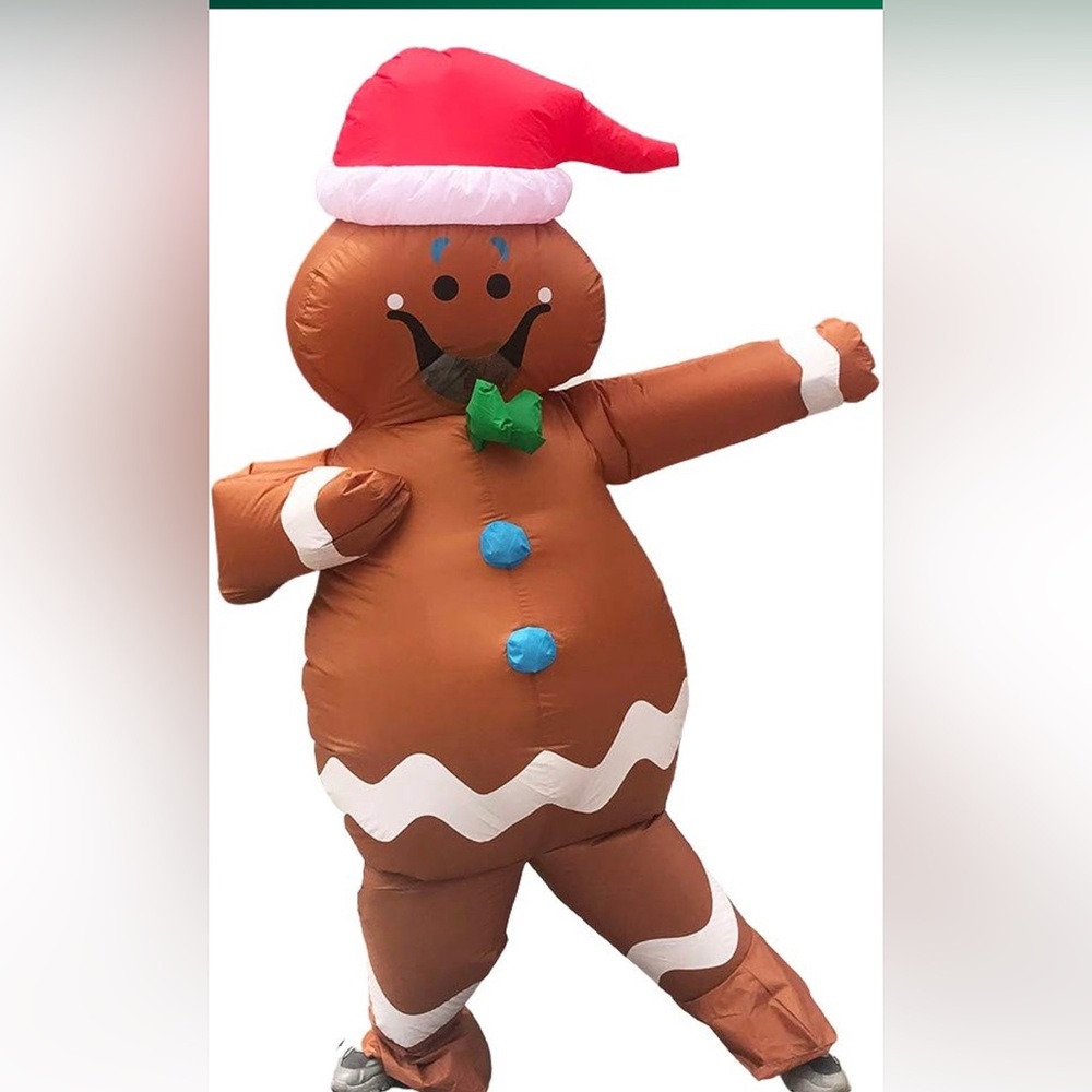 Inflatable gingerbread costume
